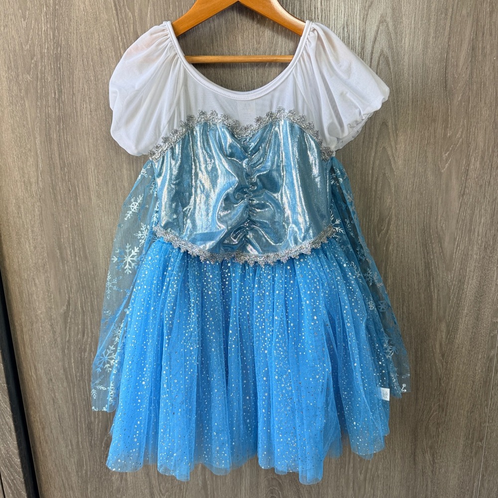 Little Adventures Costume Dress Girls Medium 3-5 Blue Ice Queen Princess Sparkle